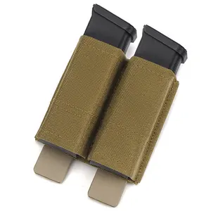Bolsa de revista táctica doble de caza SIVI con bolsa Mag de 9mm Combo MOLLE Mag Holders Quick Release Mag Pouch Insert