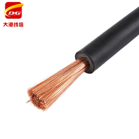 Cable de Soldadura Flexible de Alta Calidad, Aislado con Goma, con Conductor de Cobre Estándar de 1/0 2/0 3/0 4/0 AWG