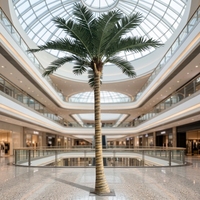 Palmiers artificiels de qualité commerciale résistants aux UV, grands palmiers en faux cocotier pour l'aménagement paysager des hôtels et des complexes hôteliers