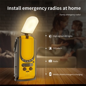 Radio d'urgence multifonctionnelle solaire portable à manivelle avec batterie externe pour la maison - Nouveauté en gros - Product Image 2