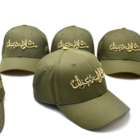 Gorra de Camionero Deportiva de Algodón Verde Militar con Logotipo Bordado de Calidad de Marca Personalizada