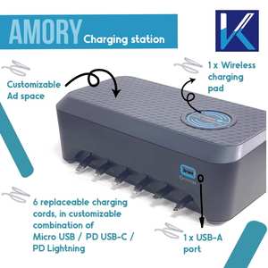 Estación de carga de Metal con energía Solar 3 en 1 inalámbrica rápida para computadora portátil Teléfono móvil PD Soporte Earbuds-kidigi AD Cargador Stand - Product Image 2