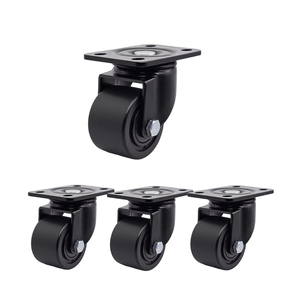 Vierdelige Pp-Draaibare Zwenkwielen Set 2.5 Inch 360 Roterende Universele Plaatwielen 300Kg Laadvermogen Voor Opbergdozen/Kleine - Product Image 1