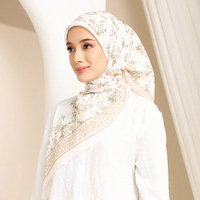 Nouveau imprimé solide motif en mousseline de soie Hijab ethnique carré écharpe/voile dubaï moyen-orient Logo personnalisé soie modal pour les musulmans