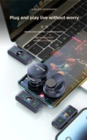 Q8 2Mic Kabelloses Magnetisches Lavalier-Mikrofon mit Digitalanzeige und Akkufach für Live-Streaming