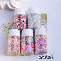 Gemengde fruitdieren cartoon bloemenplakjes polymeerklei sprinkles DIY kerstversiering slijm toebehoren vulling