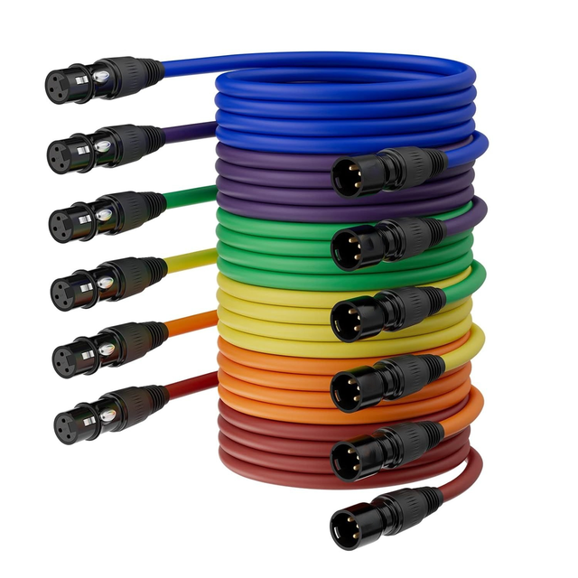 Microphone Cable  Balanced Shielded Cable for Mic Mixer, Recording Studio, Podcast ,Low Noise Pure Natural Sound