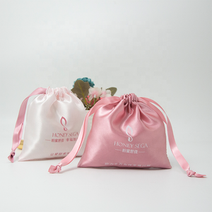 Biểu Tượng Tùy Chỉnh Có Thể Tái Chế Chất Lượng Cao Satin Lụa Dây Kéo Túi Tóc Giả Đồ Trang Sức Pouch - Product Image 6