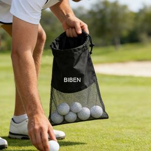 थोक अनुकूलित लोगो स्पष्ट शुद्ध समुद्र तट ड्रॉस्ट्रिंग थैली नायलॉन जाल खेल बॉल पैकेजिंग बैग - Product Image 5