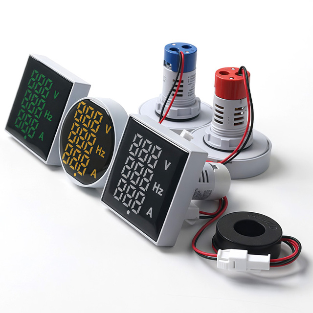 LED Voltmeter Hertz Meter Digital Indicator Lamp AD112-50 Panel Meters Small Instrument Displaying Three Values Large Area Meter