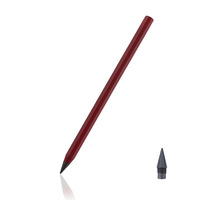 Crayon métallique octogonal Technologie noire Multicolore Éternel Durable Sans affûtage Alliage Stylo d'écriture sans fin pour étudiants