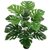 Feuille de Monstera Artificielle, Plante en Pot en PVC Souple, Fleurs Artificielles, Composition Florale, Décoration d'Intérieur de Style Nordique, Ornement Monstera