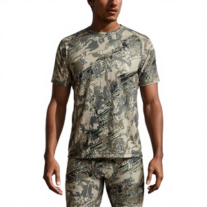 T-shirt de jogging de pêche en plein air à manches courtes imprimé camouflage de chasse d'automne unisexe de haute qualité personnalisé - Product Image 4