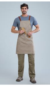 Tablier de travail respirant et confortable pour chef, en toile, avec logo brodé personnalisé, idéal pour salon de beauté, hôtel, cuisine, et tâches de nettoyage, ajustable - Product Image 3