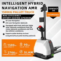 Chariot élévateur automatique de 1500 kg avec capteur laser et cartographie SLAM, transpalette autonome pour le transport de matériaux en entrepôt