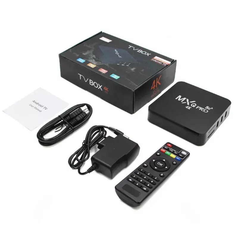 MXQ-PRO 4K Android 11 Smart TV Box с телевизором пульт дистанционного управления Android TV Box 2,4G/5G WiFi домашний медиаплеер с разрешением 4K