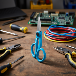 Ciseaux d'électricien Fervi 14 cm, lames en acier inoxydable à coupe de précision - Product Image 3