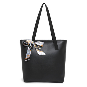New Arrive Luxury Brand Designer Pu One-Shoulder <b>Tote</b> Bag <b>Zip</b> Large Capacity Scarf Decorated Trending Handbags for Tanjing - Product Image 1