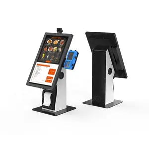 Kendinden sipariş ödeme kiosk ekran terminali makinesi sayaç üst kendini ödeme kiosk restoran