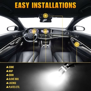 TCYATO หลอดไฟ LED คุณภาพสูง T10 คริสตัลใส COB ความสว่างสูง W5W ไฟอ่านหนังสือ ไฟส่องภาพ ไฟขนาดเล็ก - Product Image 5