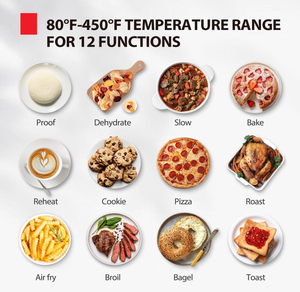 Forno Anbolife 18L con 4 Livelli di Regolazione, Elementi Riscaldanti, Piastra Interna Zincata, Doppio Vetro, Fornello Multifunzione e <span class=keywords><strong>Friggitrice</strong></span> <span class=keywords><strong>ad</strong></span> <span class=keywords><strong>Aria</strong></span> - Product Image 5