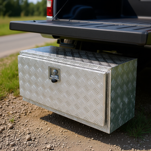 Caja de Aluminio con Placa de Diamante para Camioneta, 36 x 17 x 18 Pulgadas, con Cierre de Manija en T, Impermeable, para Almacenamiento de Herramientas Debajo de la Carrocería - Product Image 2