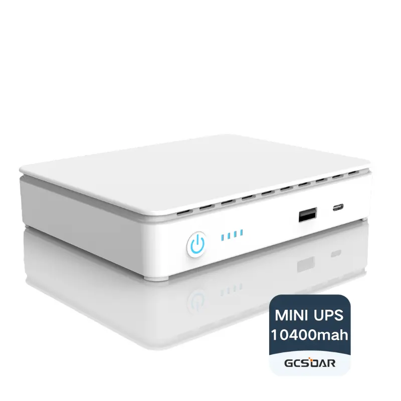 GCSOAR pengisi daya kamera Mini, baterai Lithium 10400mah CE fase tunggal Wifi kamera Mini Ups dengan 5v 9v 12v 15v 24v Dc