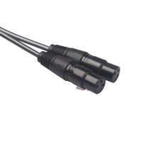 Câble audio coaxial à fibre optique avec tête plaquée or en cuivre 2RCA mâle double XLR femelle gaine en PVC moniteur microphone ordinateur