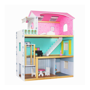 Princesa casa de muñecas juego de imaginación sueño Diy muebles juguetes niños bebé casas de muñecas de madera recién llegados niños juguetes para niñas - Product Image 1