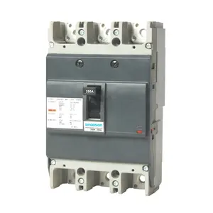 Sinoasian original 3 phase 125A 160A 200A 250A MCCB 3 pole moulded case circuit breaker for motor protection