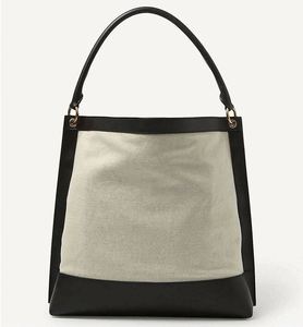 Sac hobo tendance pour femme, design en cuir et toile, couleurs contrastées - Product Image 1