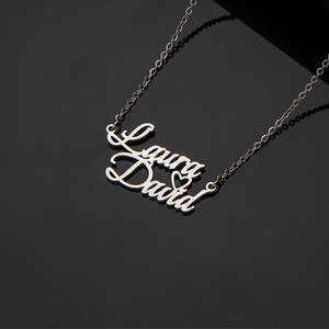 สร้อยคอจี้แฟชั่นสแตนเลสสตีล 316L ชุบทอง 14K 18K PVD  งานจิวเวลรี่ชั้นดี สร้อยคอชื่อสั่งทำสำหรับผู้หญิง - Product Image 4