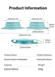 Bol pliable en silicone pour animaux de compagnie pour le camping et la randonnée, bol de voyage portable pliable pour chien et chat avec mousqueton, OEM/ODM personnalisé - Product Image 5