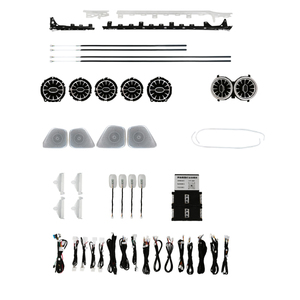 Ensemble de 4 lumières d'ambiance intérieures de voiture LED 64 couleurs pour Mercedes Benz CLA W118 2020-2023 Accessoires de bande atmosphérique - Product Image 1