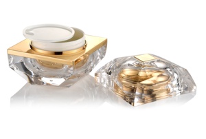 Sang trọng Acrylic góc thon vuông cao cấp Jar và chai 30 50g 30 50 100ml chăm sóc da Lotion Kem mỹ phẩm container - Product Image 6