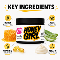 Locken-Definier-Creme für Schwarzes Haar Honig-Lockencreme Feuchtigkeitsspendendes Styling-Produkt für Lockiges Haar Sanfter Halt Frizz-Kontrolle