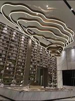 Lustre de style postmoderne pour bureau de vente, villa créative, hôtel, club-house, hall d'entrée, maison d'hôtes, avec table de sable et éclairage d'ambiance
