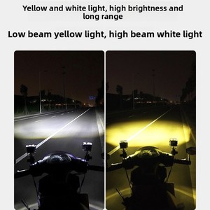 مصباح LED للدراجات النارية مع إضاءة وامضة فائقة السطوع وعالية الكثافة، زوج واحد، مصباح أمامي للسكوتر، إضاءة خارجية للسيارة - Product Image 4