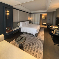 Hochwertiger Handgetufteter Hochflor-Teppich mit Schlingenstruktur, Flammhemmend, für Hotelzimmer, aus 100% Neuseeland-Wolle