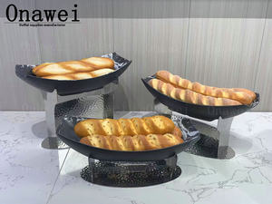 Onawei búa thép không gỉ đá cẩm thạch hiển thị thực phẩm đứng 3 tầng trà cao đứng risers bảng kệ cho phục vụ tiệc cưới - Product Image 5