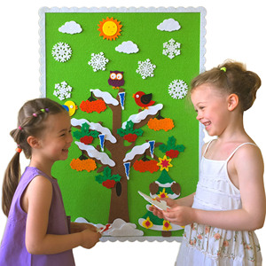 Tavola Educativa in Feltro per Bambini, Giocattoli Montessori Interattivi, Grande Pannello da Parete Personalizzabile per Attività Prescolare - Product Image 2