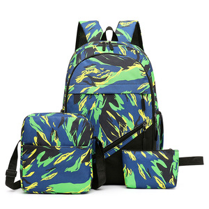 2026 Cool Pattern Printed Large Capacity Schoolbag Practical Three Piece Combination <b>Backpack</b> - Product Image 5