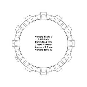 NRTeam Husaberg FE 450 13-14 dischi frizione trasmissione moto - Product Image 1