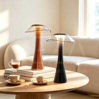 Lampe de table sans fil à taille étroite, rechargeable, LED, à intensité variable, pour hôtels et restaurants, vente en gros d'usine, commande en gros