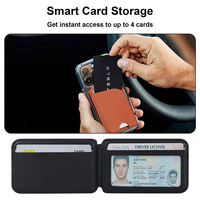 Dompet Kartu Telepon Magnetik dengan Logo Kustom dan RFID, Ultra-tipis dengan Penahan Magnet Kuat, Kantung Kartu Identitas untuk iPhone