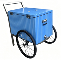 Chariot mobile en acier inoxydable pour glaces et crèmes glacées, idéal pour les petites entreprises, restaurants et restauration rapide