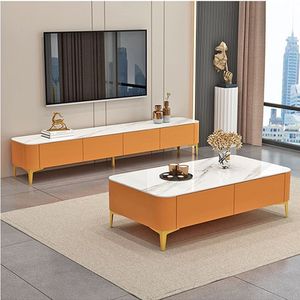 Hiện Đại Đồ nội thất phòng khách TV đứng rắn gỗ TV tủ và vòng có thể thu vào Bàn cà phê thiết lập phương tiện truyền thông giao diện điều khiển TV đơn vị - Product Image 5