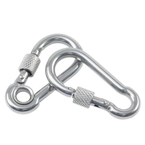 Xiangjun 304 Stainless Steel Carabiner <b>Spring</b> <b>Clip</b> Safety Hook Outdoor Climbing Equipment with Mother Strap Ring - Product Image 1
