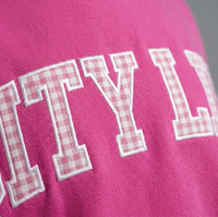 Sweat-shirt à capuche col rond personnalisé avec imprimé lettres à carreaux style urbain, décontracté, streetwear, coupe oversize pour femme – Grande Vente