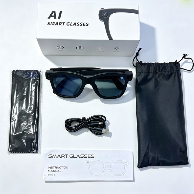 2026 E09C Electrochromic Smart Glasses 8MP Camera Type-C AI Translation Video Record AI Voice Assistant Sports POV Smart Glasses